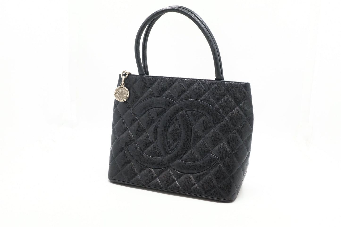 Chanel Medallion Tote in Black Caviar Leather