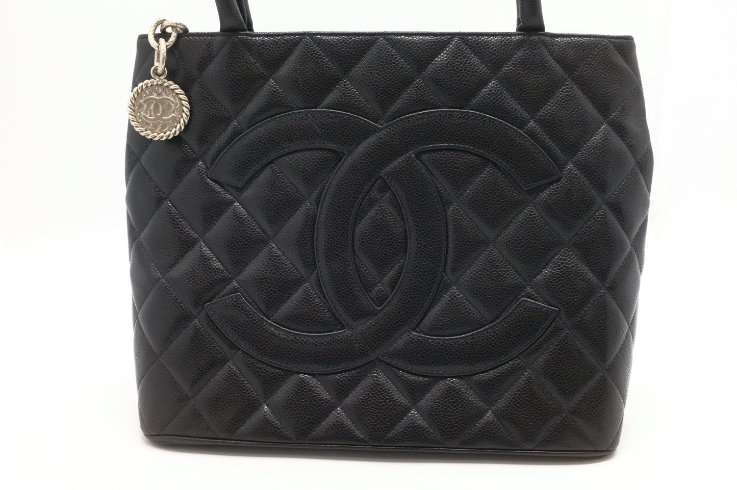 Chanel Medallion Tote in Black Caviar Leather