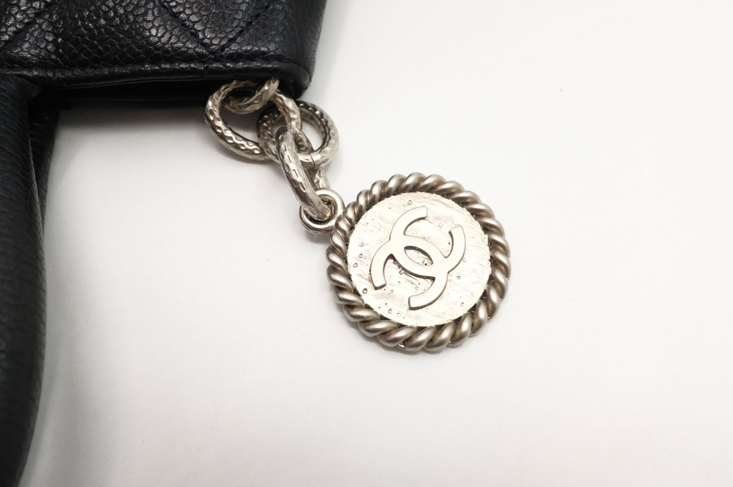 Chanel Medallion Tote in Black Caviar Leather