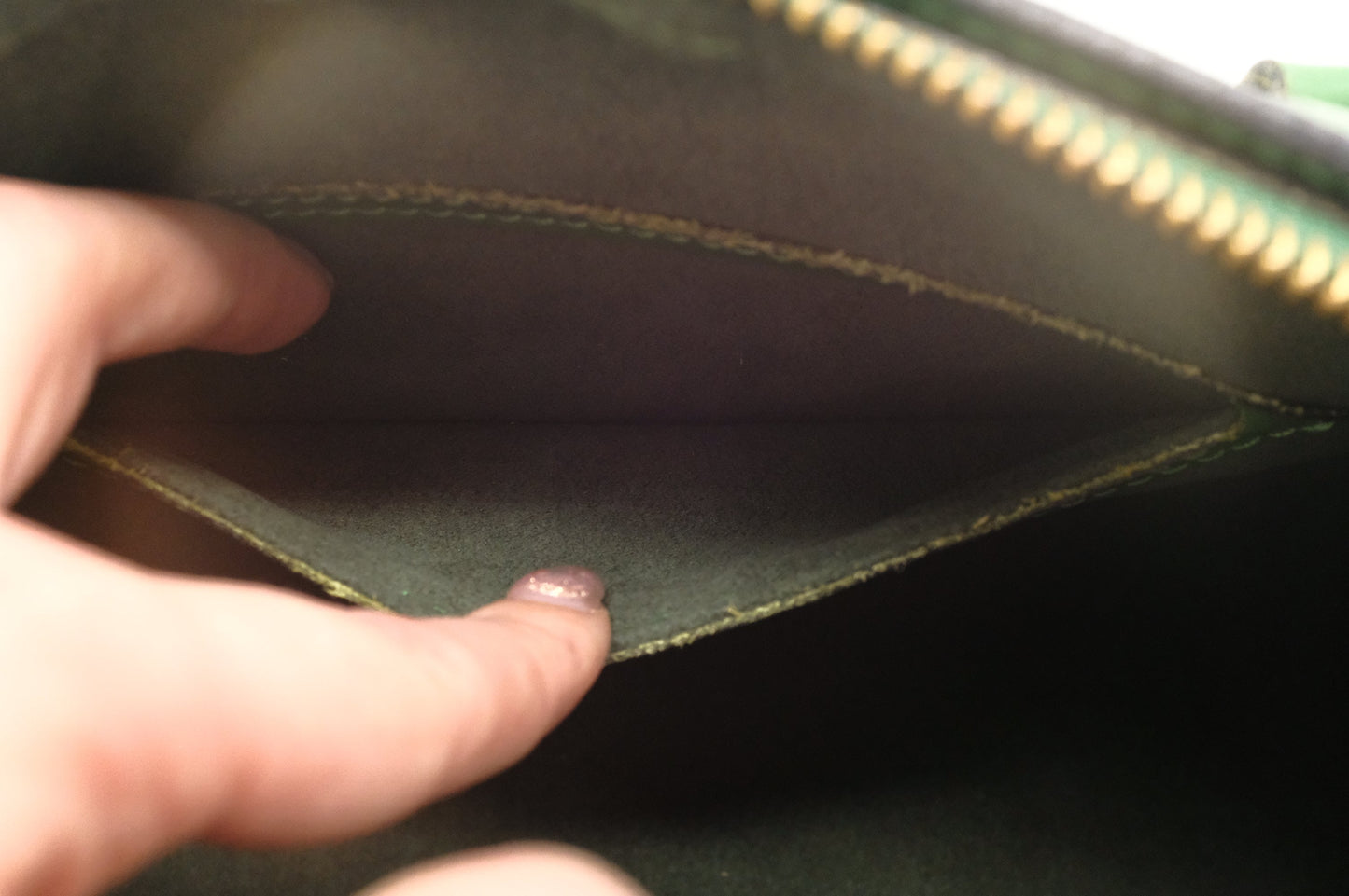 Louis Vuitton Soufflot in Green Epi Leather