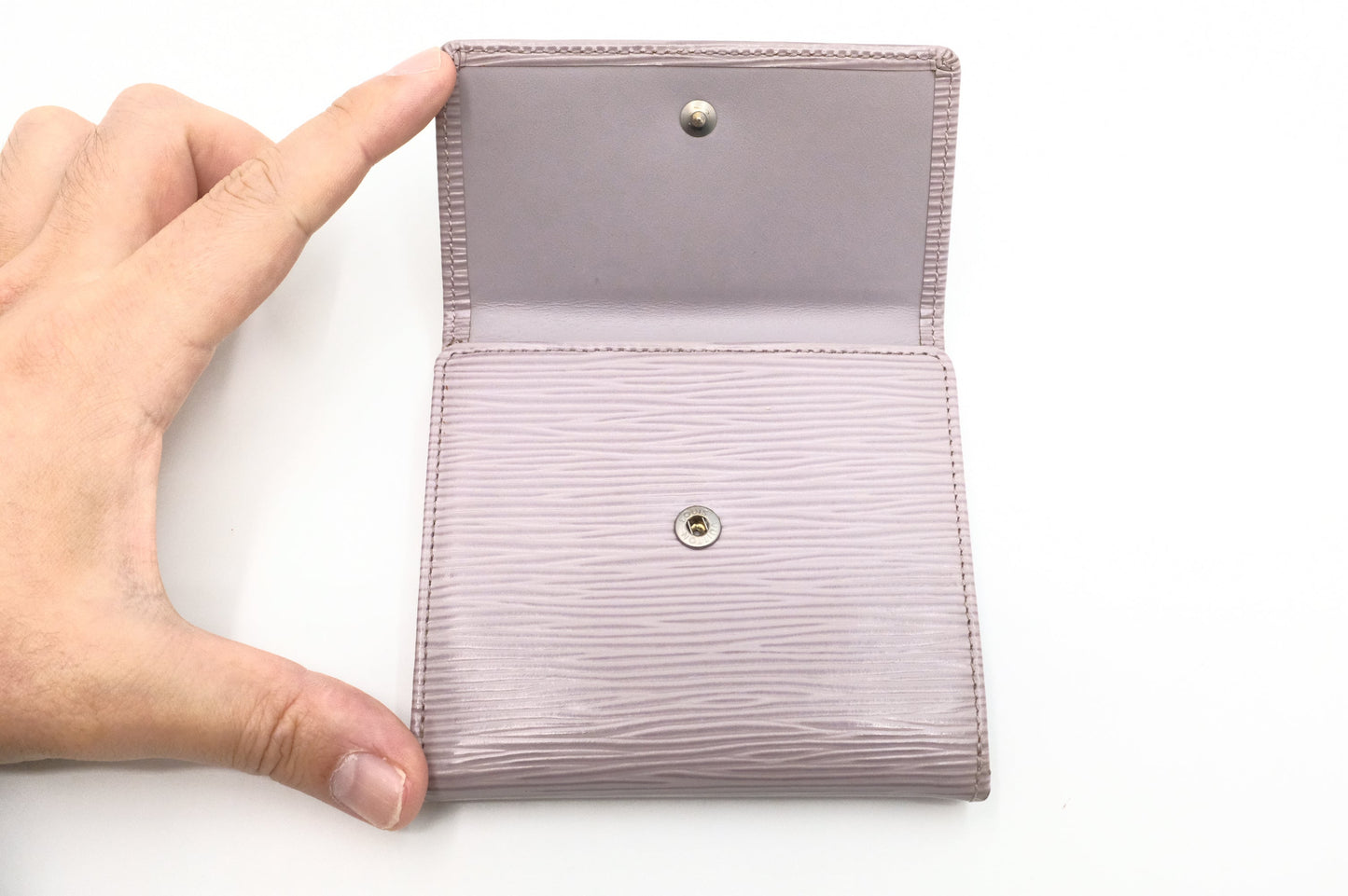 Louis Vuitton Elise Wallet in Lilac Epi Leather