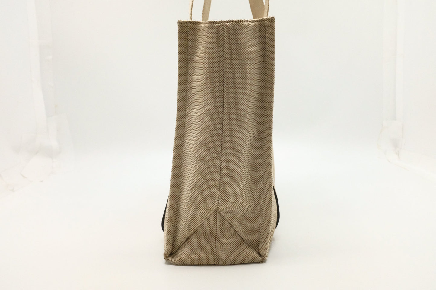 Chloe Woody Medium Tote in Beige Canvas