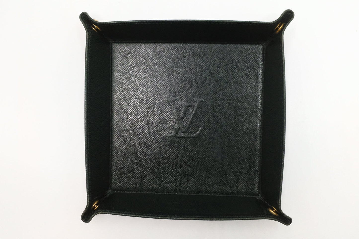 Louis Vuitton Jewelry Tray in Green Taiga Leather
