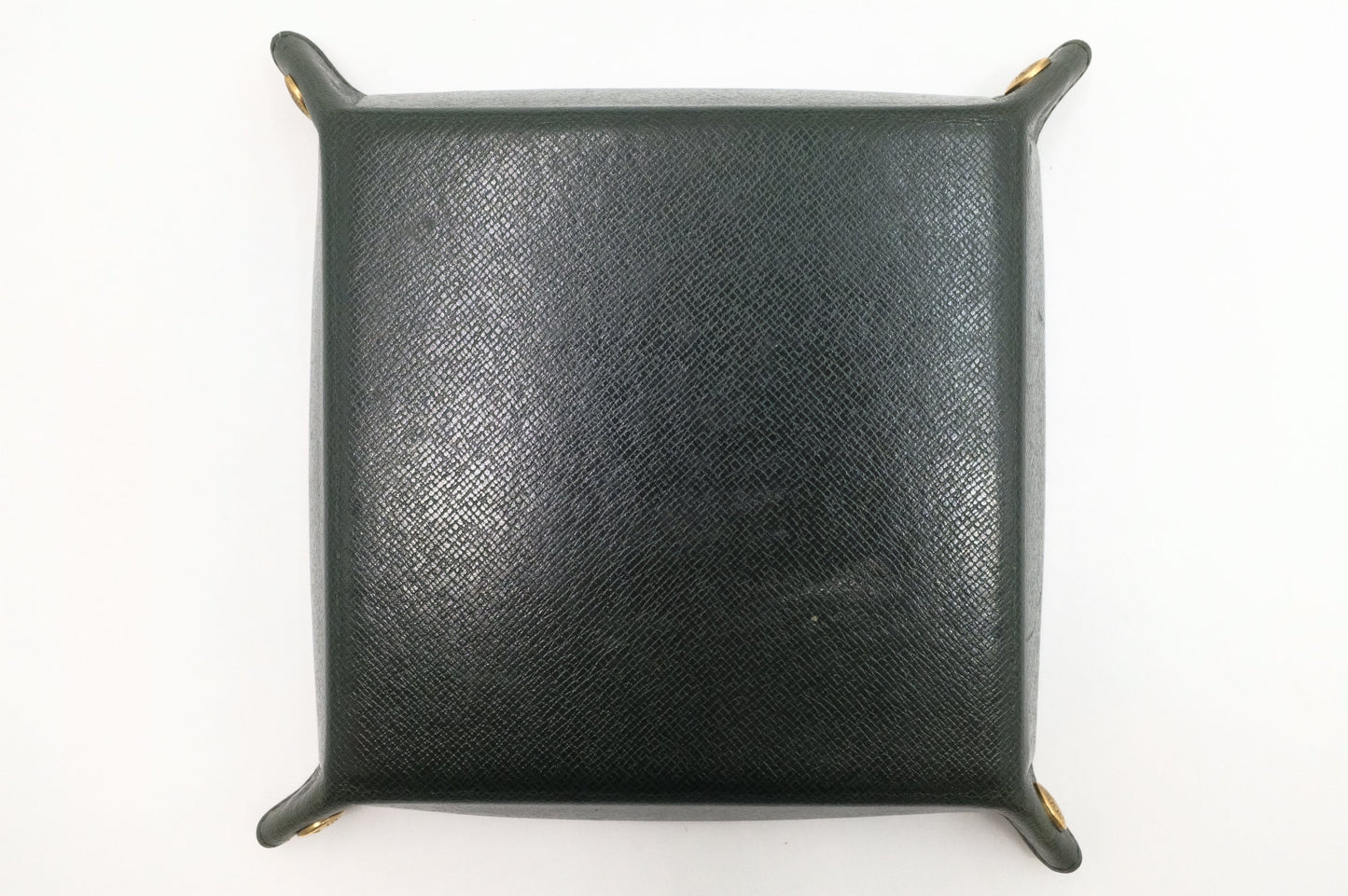 Louis Vuitton Jewelry Tray in Green Taiga Leather