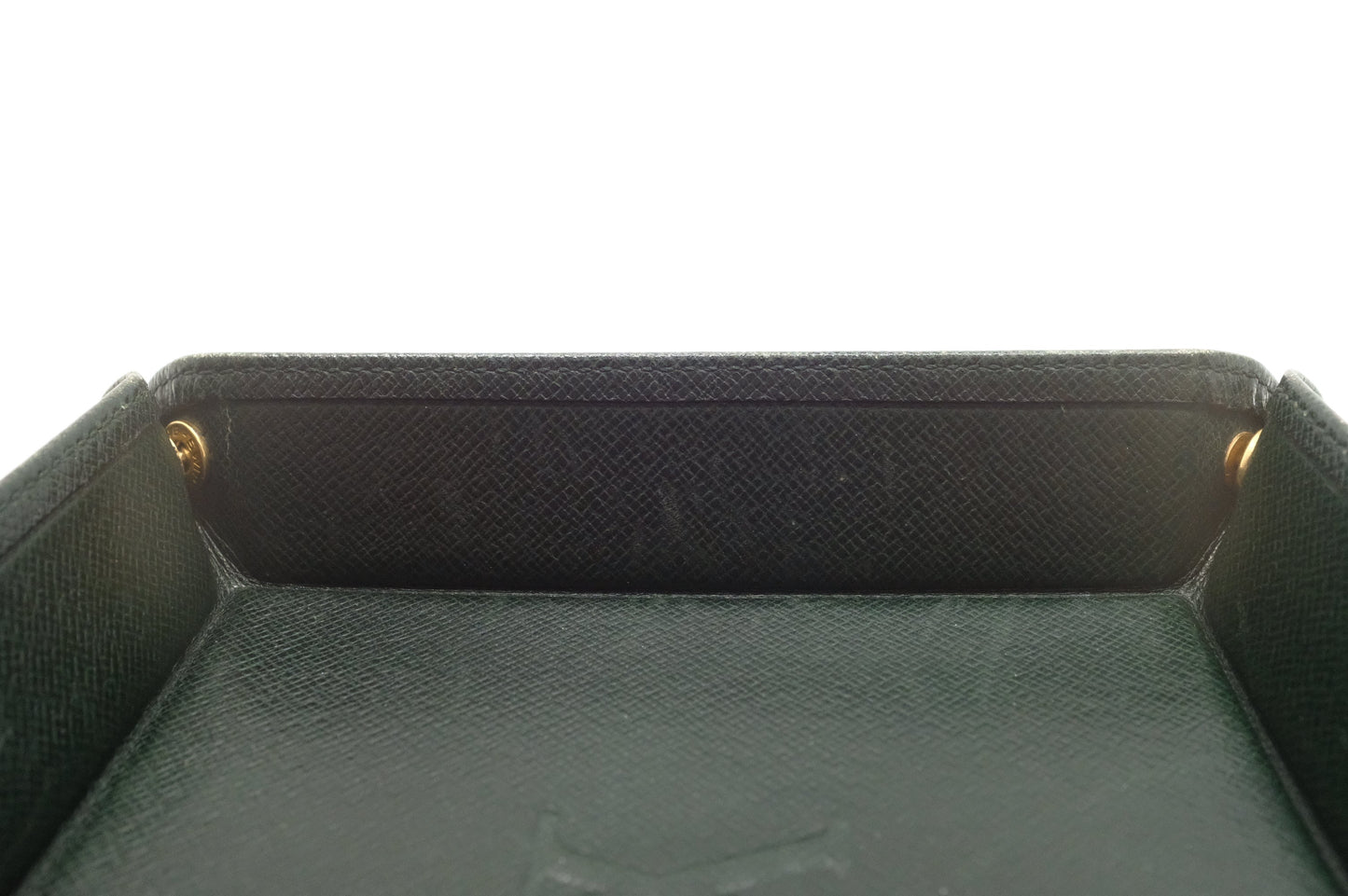 Louis Vuitton Jewelry Tray in Green Taiga Leather