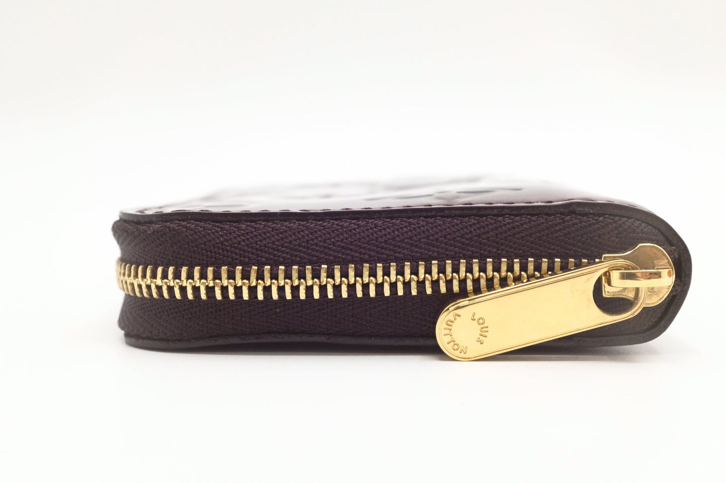 Louis Vuitton Zippy Coin Purse in Amarante Rayures Vernis Leather