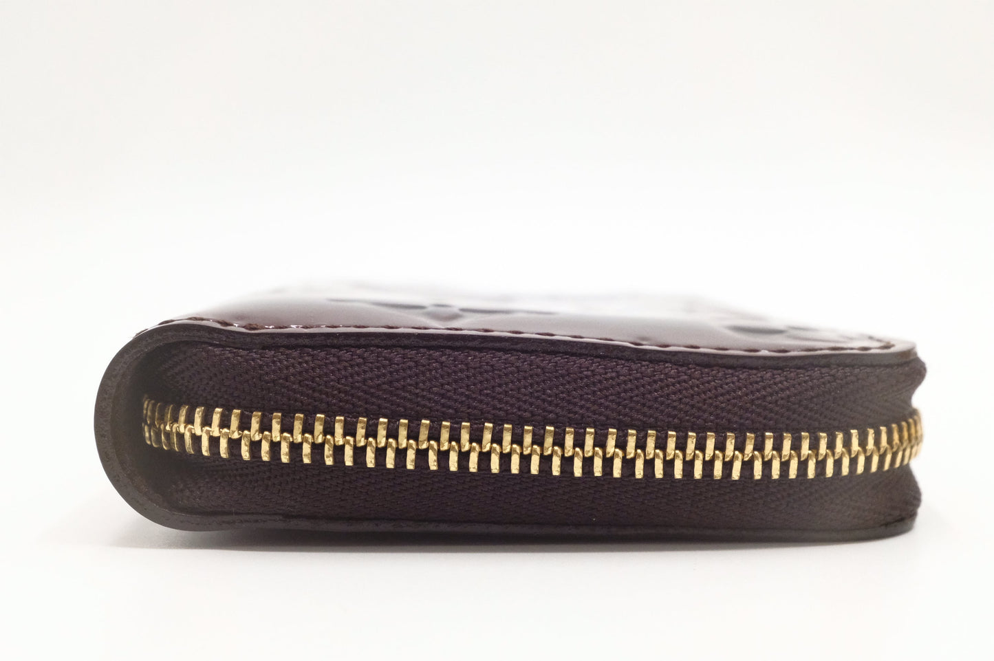 Louis Vuitton Zippy Coin Purse in Amarante Rayures Vernis Leather