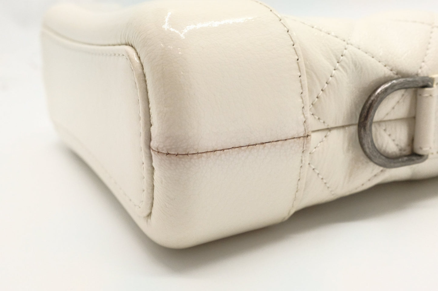 Chanel Small Gabrielle Hobo Bag in White Leather