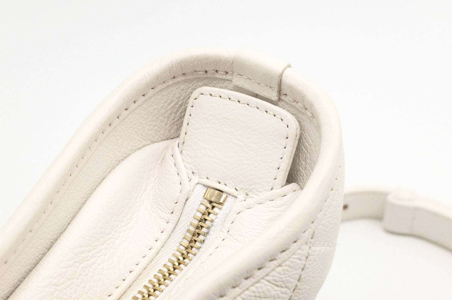 Chanel Small Gabrielle Hobo Bag in White Leather