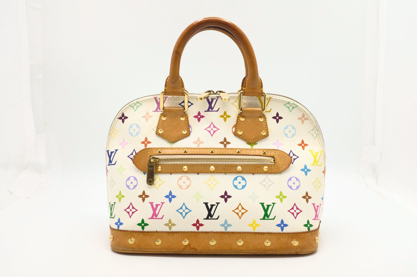 Louis Vuitton Alma PM in White Multicolor Monogram Canvas