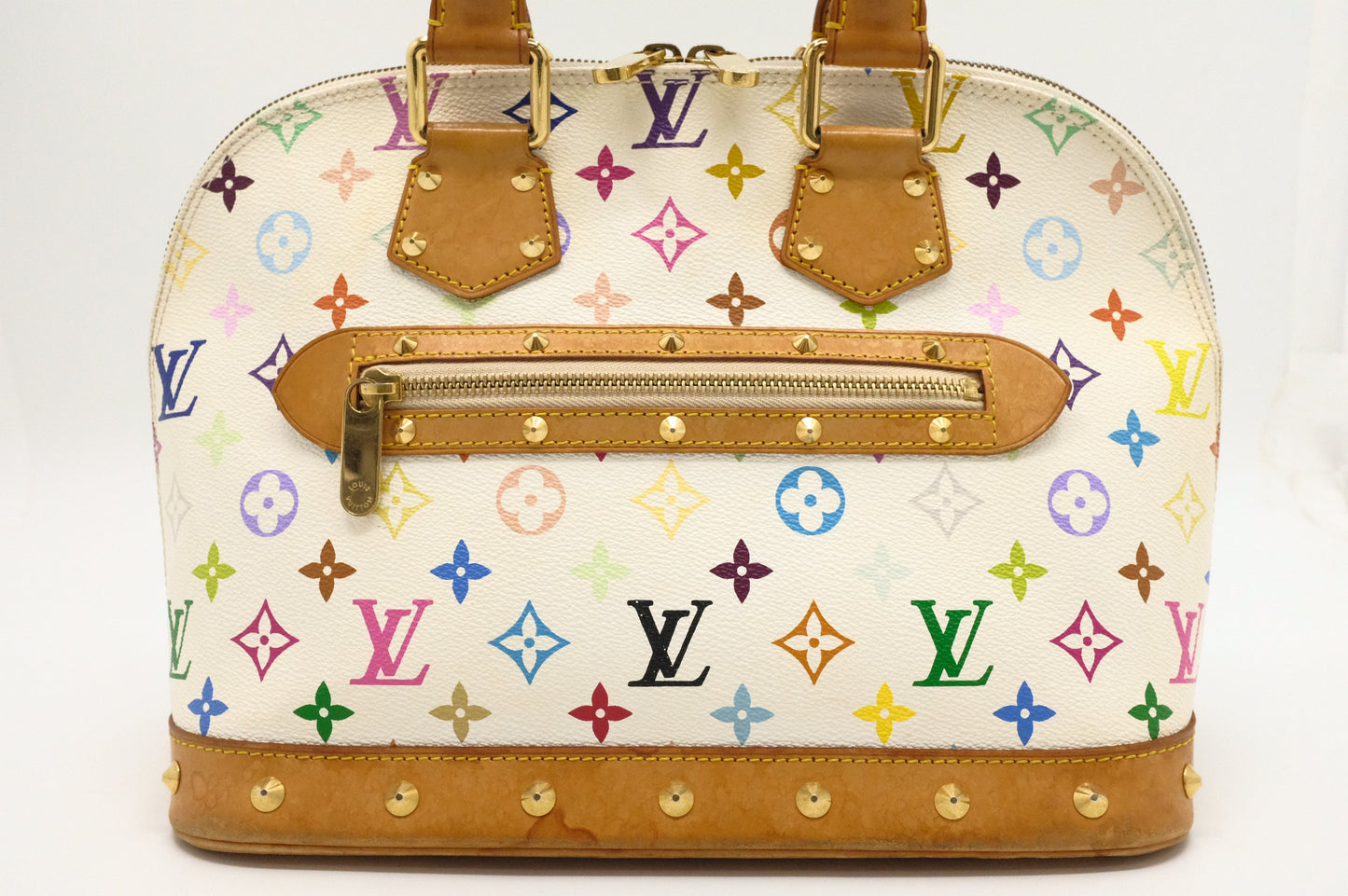 Louis Vuitton Alma PM in White Multicolor Monogram Canvas