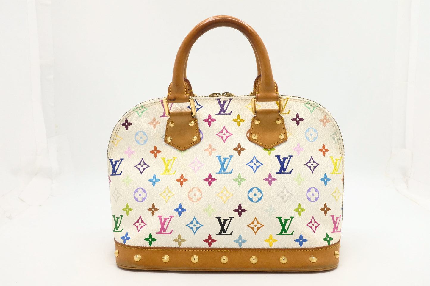 Louis Vuitton Alma PM in White Multicolor Monogram Canvas
