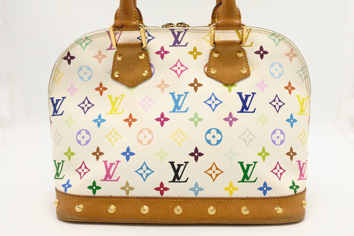 Louis Vuitton Alma PM in White Multicolor Monogram Canvas