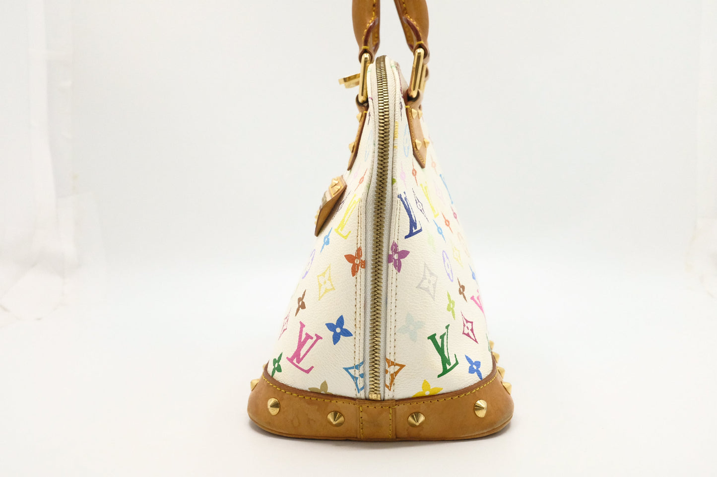 Louis Vuitton Alma PM in White Multicolor Monogram Canvas