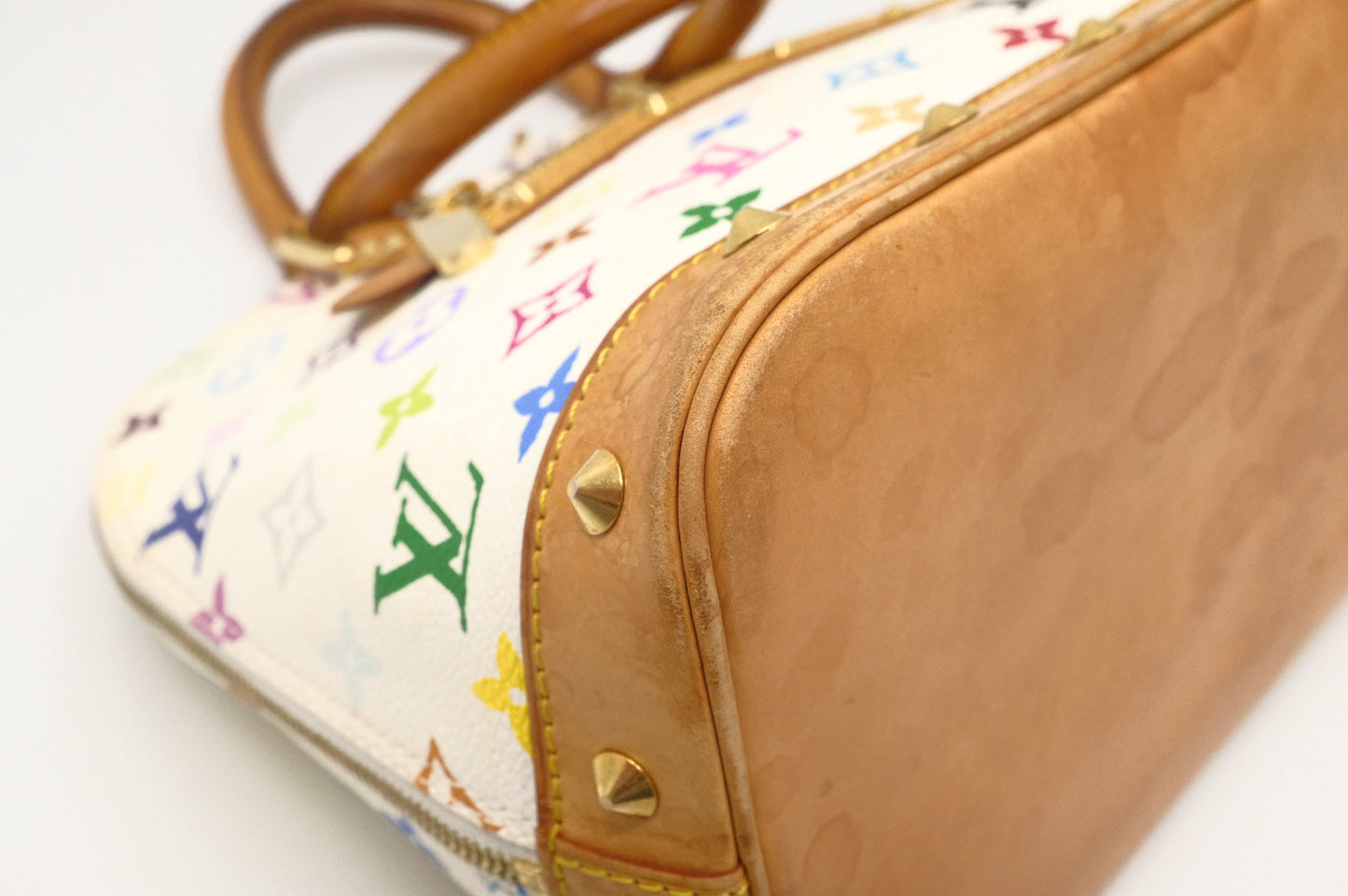 Louis Vuitton Alma PM in White Multicolor Monogram Canvas