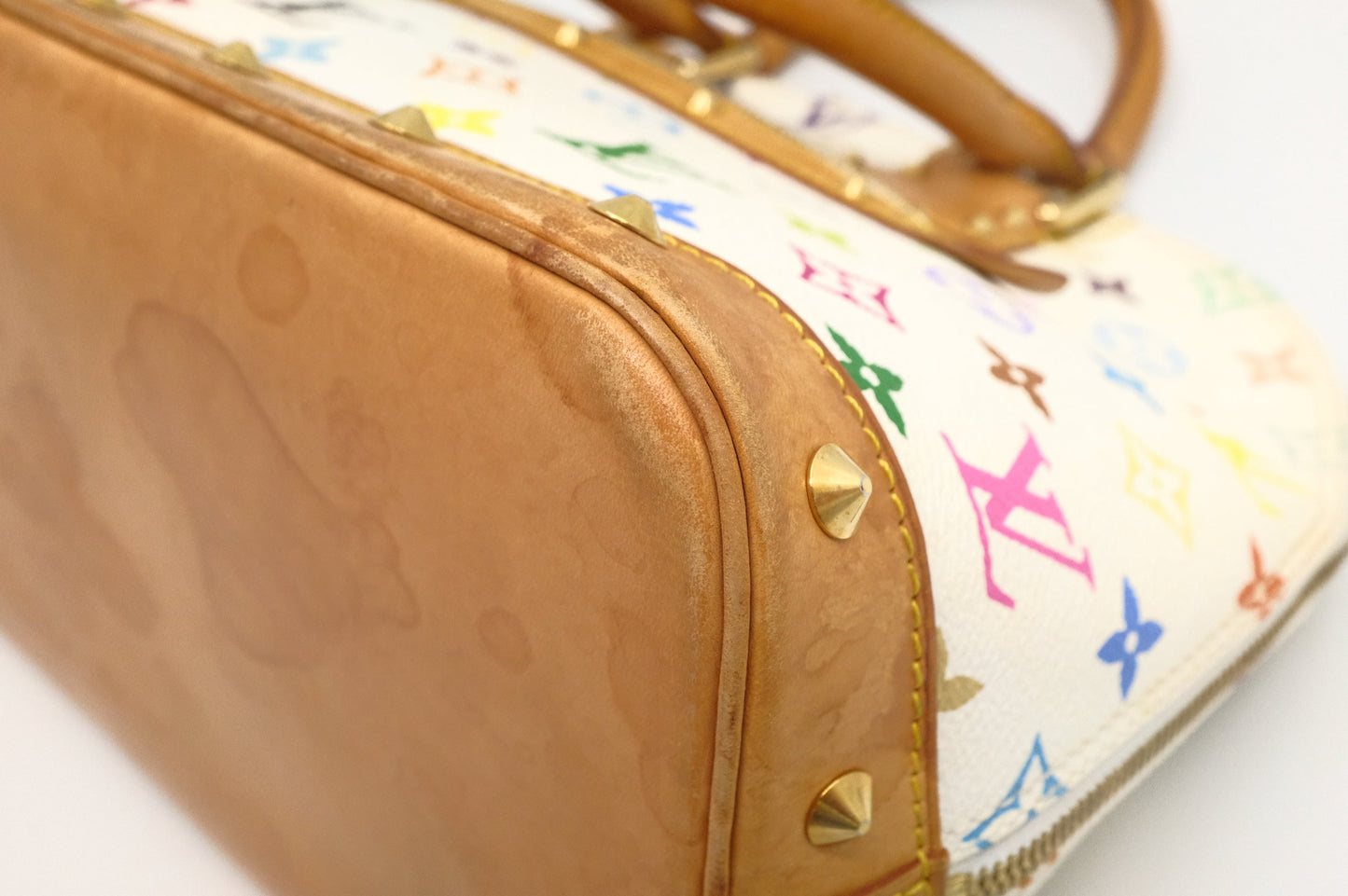 Louis Vuitton Alma PM in White Multicolor Monogram Canvas