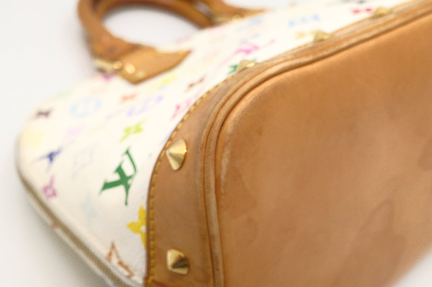 Louis Vuitton Alma PM in White Multicolor Monogram Canvas