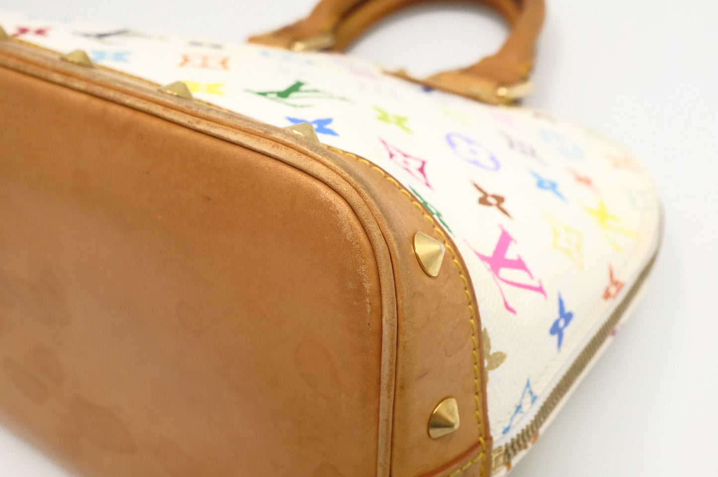 Louis Vuitton Alma PM in White Multicolor Monogram Canvas