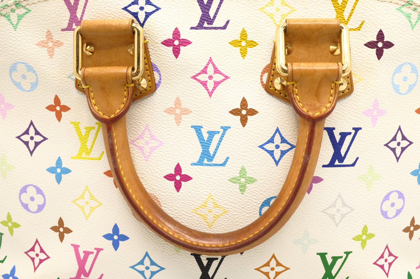 Louis Vuitton Alma PM in White Multicolor Monogram Canvas