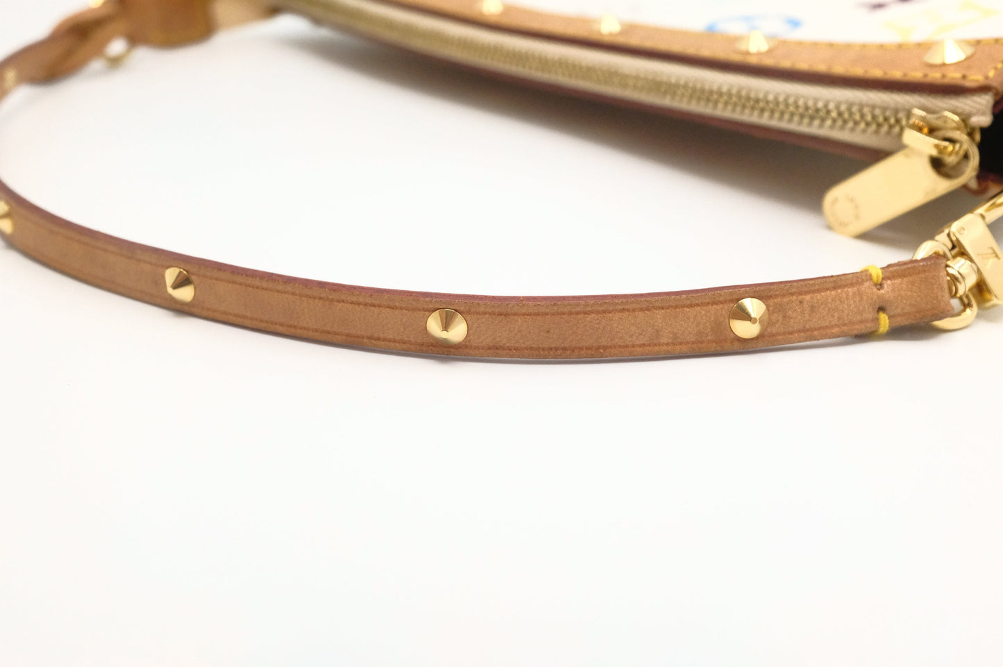Louis Vuitton Pochette Accessoires in White Multicolor Monogram Canvas