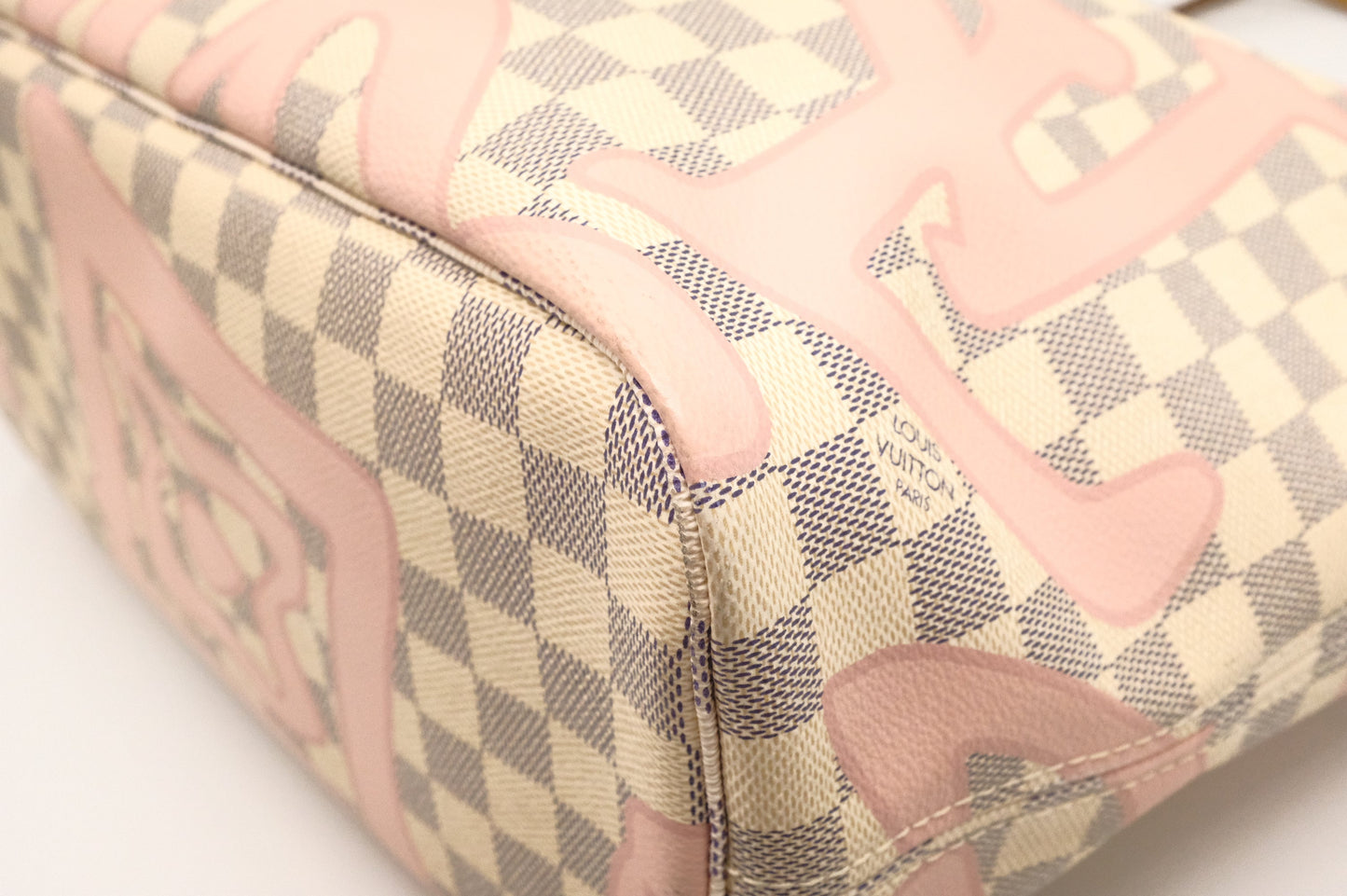 Louis Vuitton Neverfull MM in Tahitienne Damier Azur Canvas