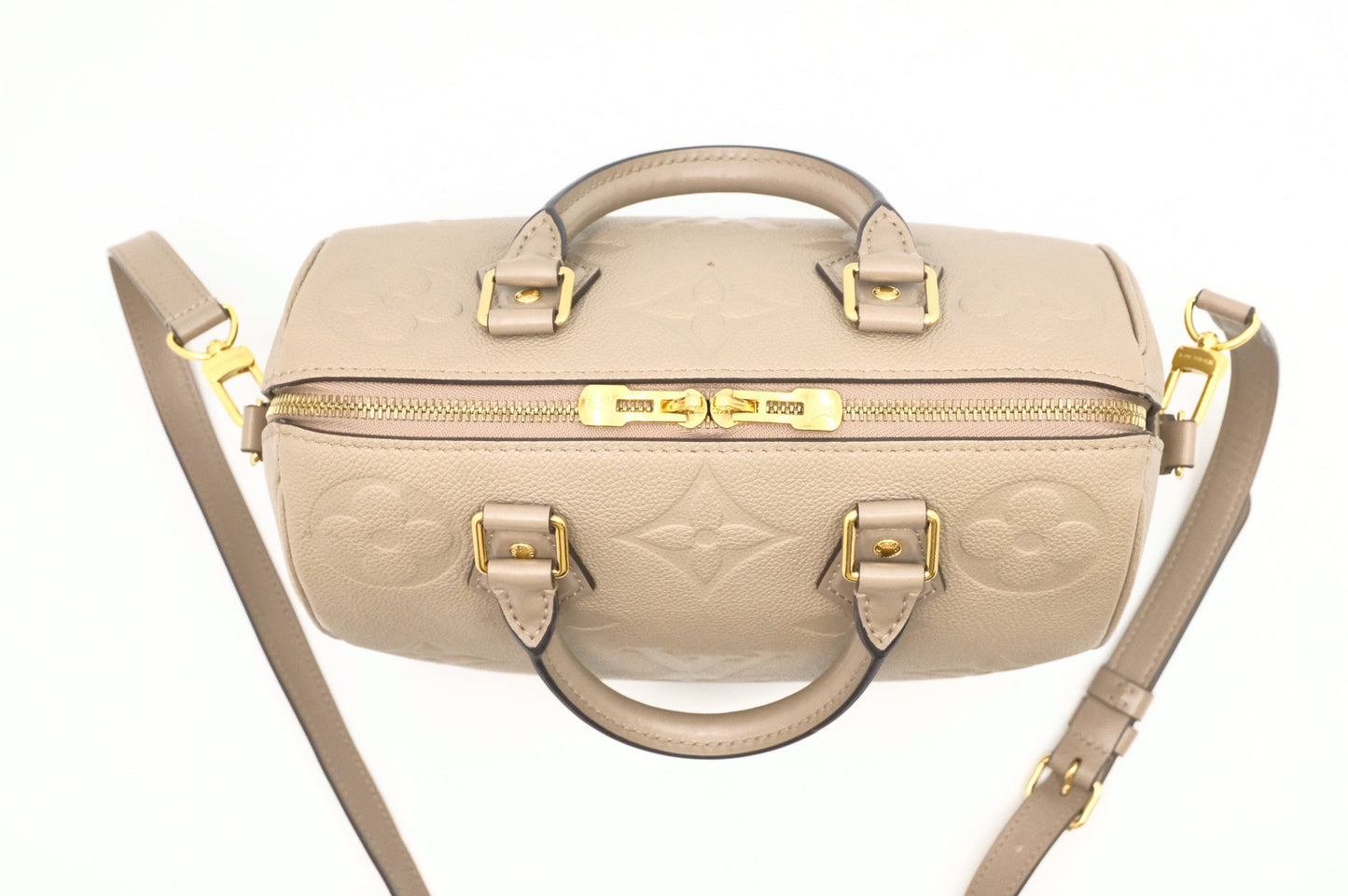 Louis Vuitton Speedy 25 Bandouliere in Turtledove Empreinte Leather