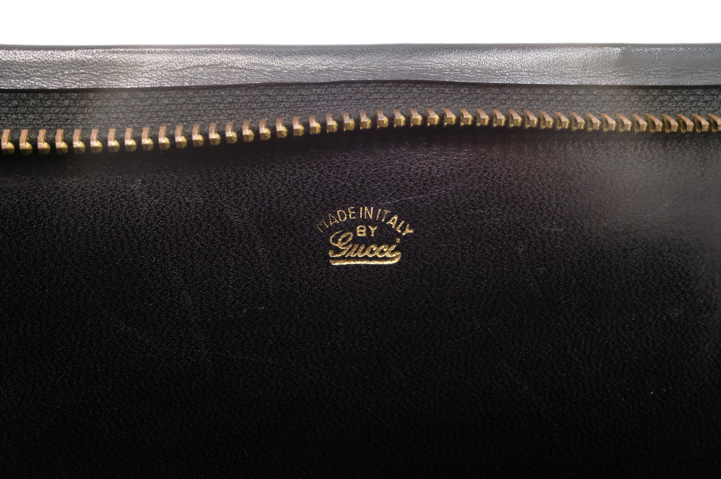 Gucci Zipped Clutch in Black Leather