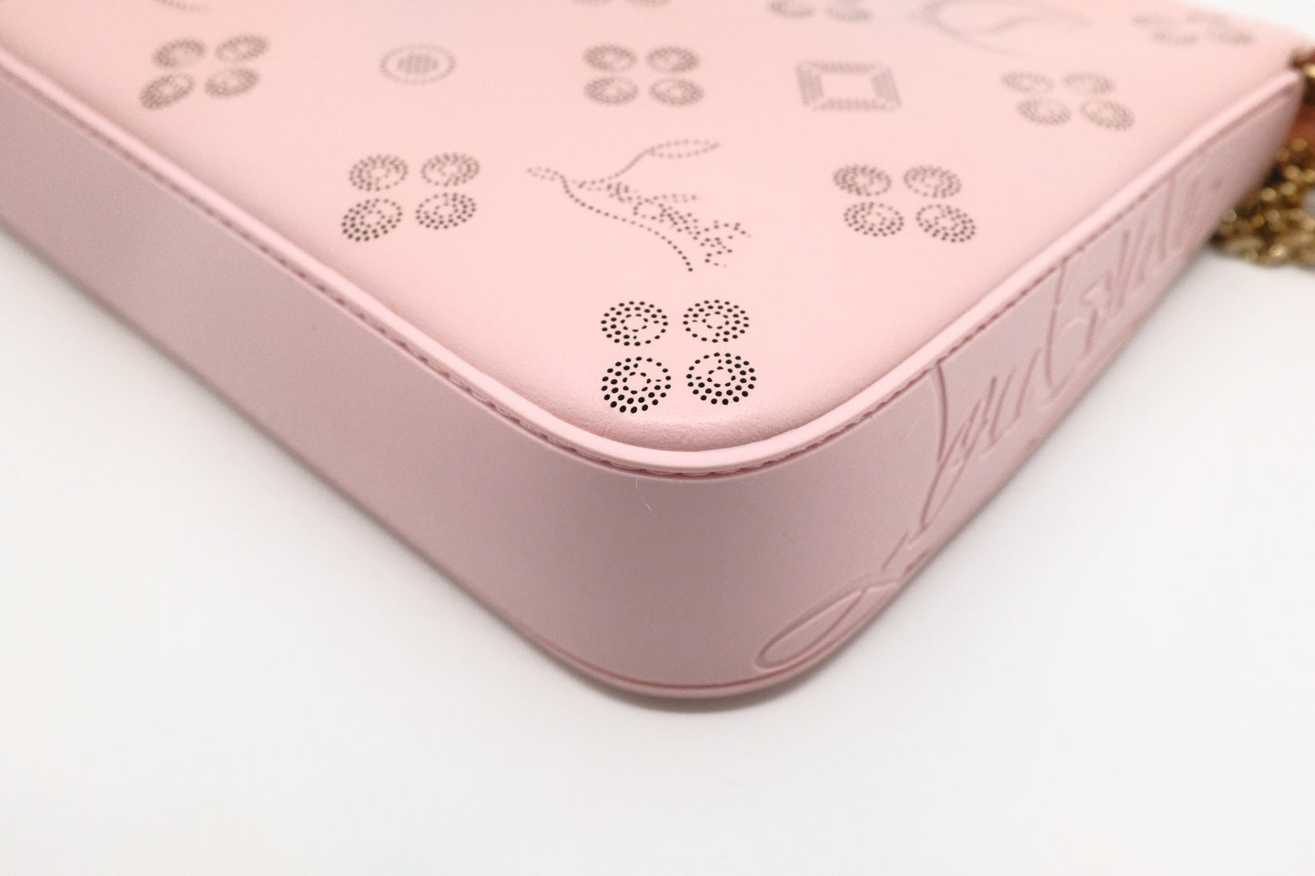 Louboutin Loubila Chain Bag in Pink Loubinthesky Leather