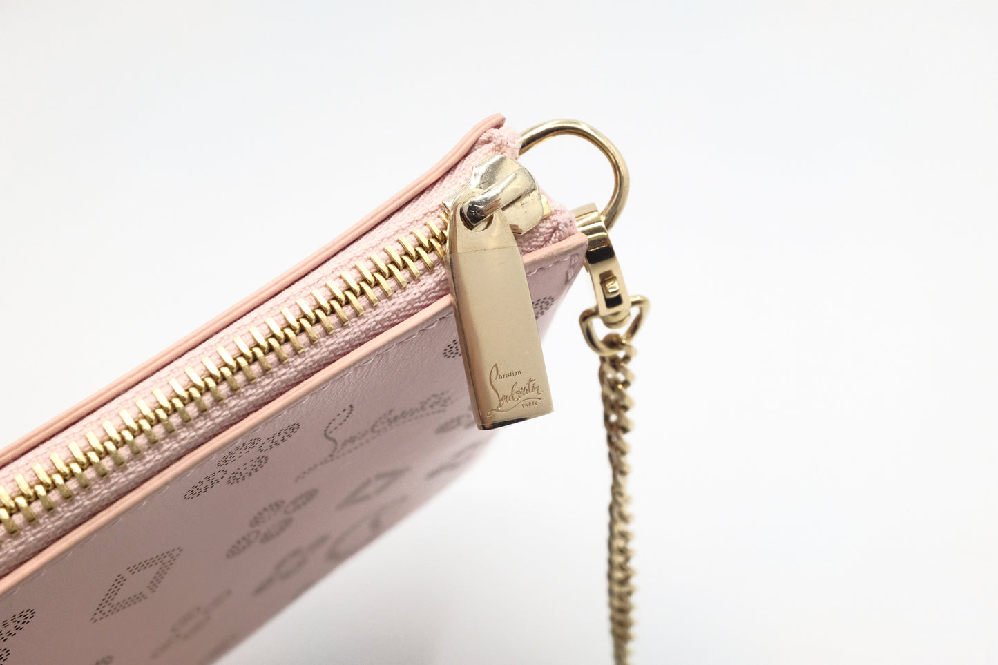 Louboutin Loubila Chain Bag in Pink Loubinthesky Leather