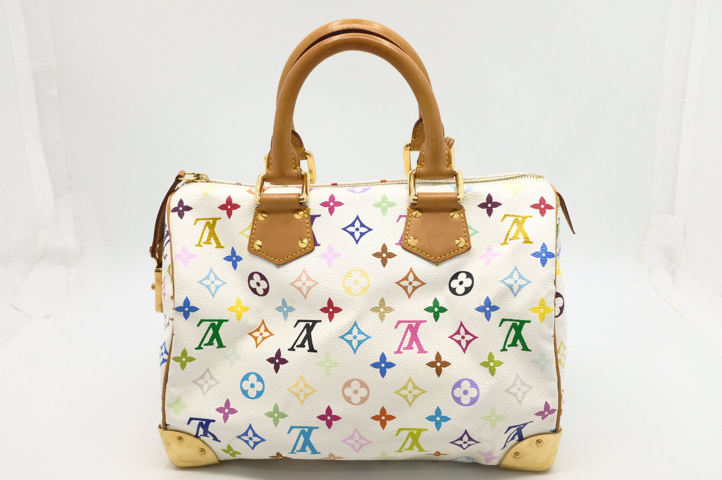 Louis Vuitton Speedy 30 in White Multicolor Monogram Canvas