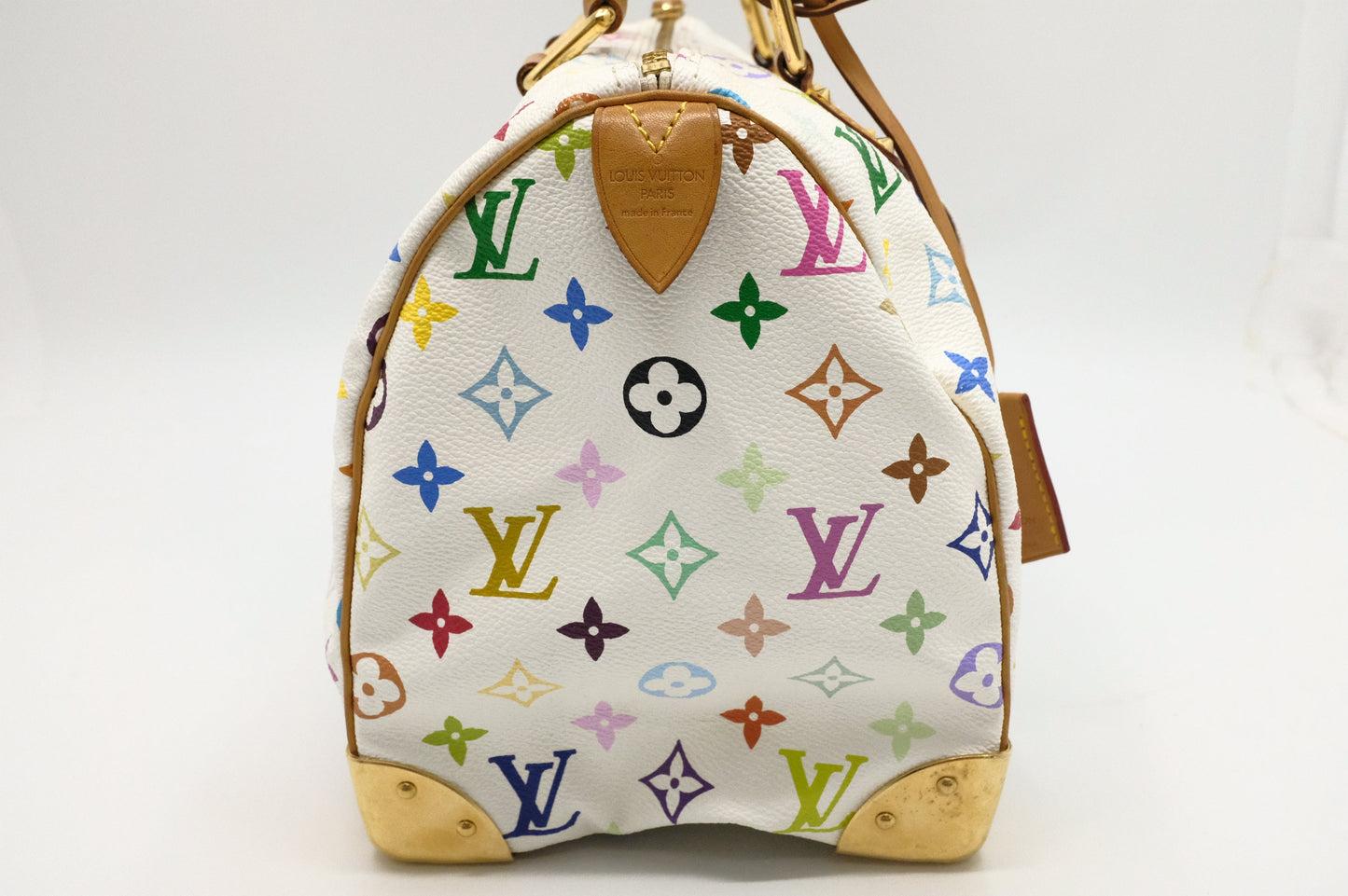 Louis Vuitton Speedy 30 in White Multicolor Monogram Canvas