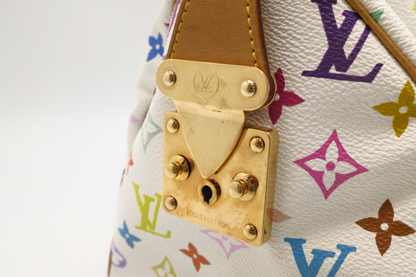 Louis Vuitton Speedy 30 in White Multicolor Monogram Canvas