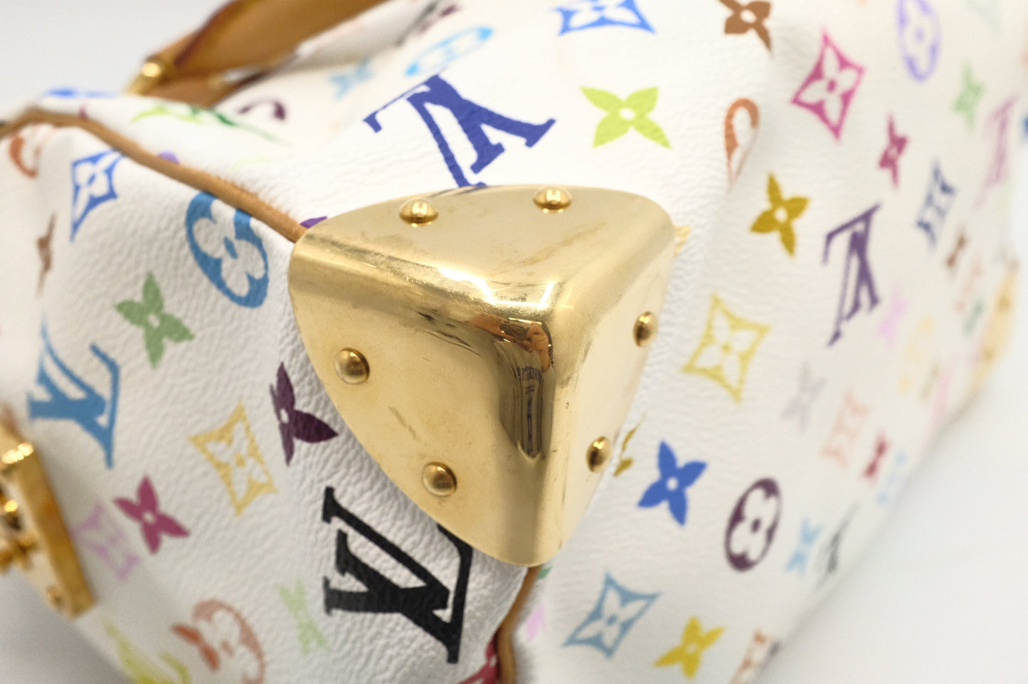 Louis Vuitton Speedy 30 in White Multicolor Monogram Canvas
