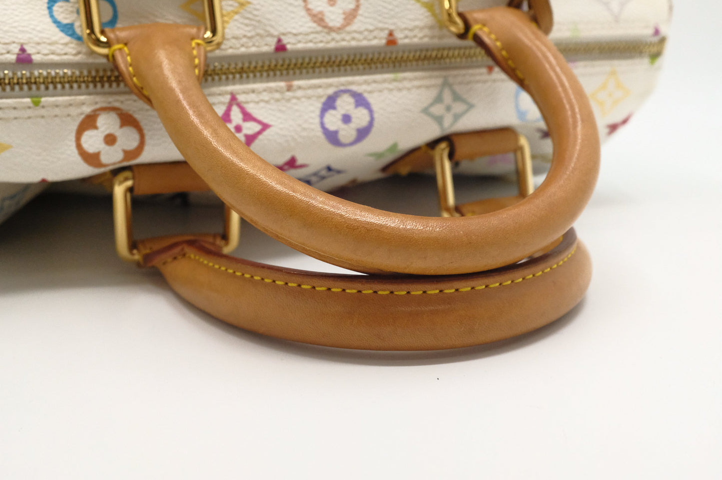 Louis Vuitton Speedy 30 in White Multicolor Monogram Canvas
