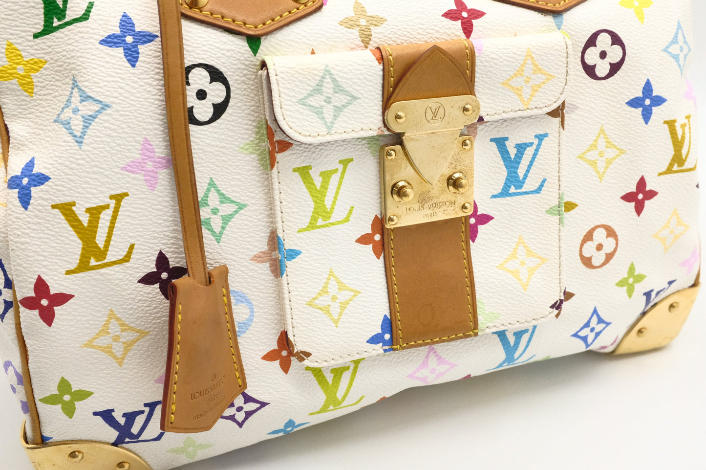 Louis Vuitton Speedy 30 in White Multicolor Monogram Canvas