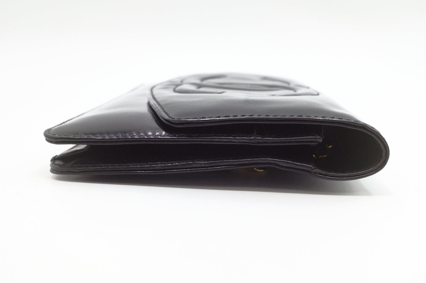 Chanel Wallet on Chain in Black Patent Leather