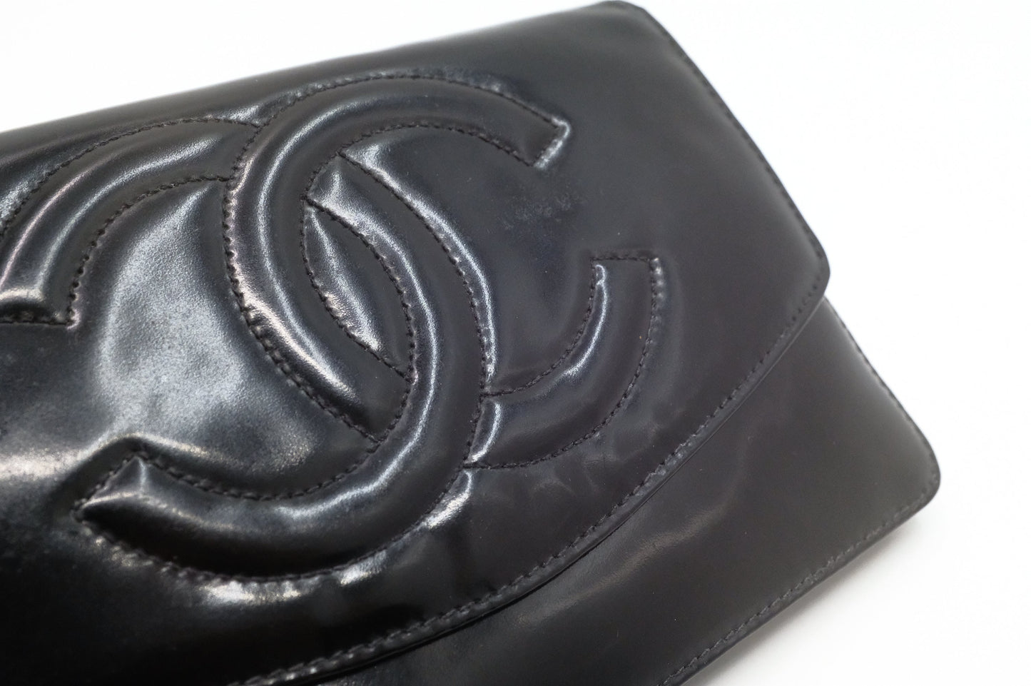 Chanel Wallet on Chain in Black Patent Leather