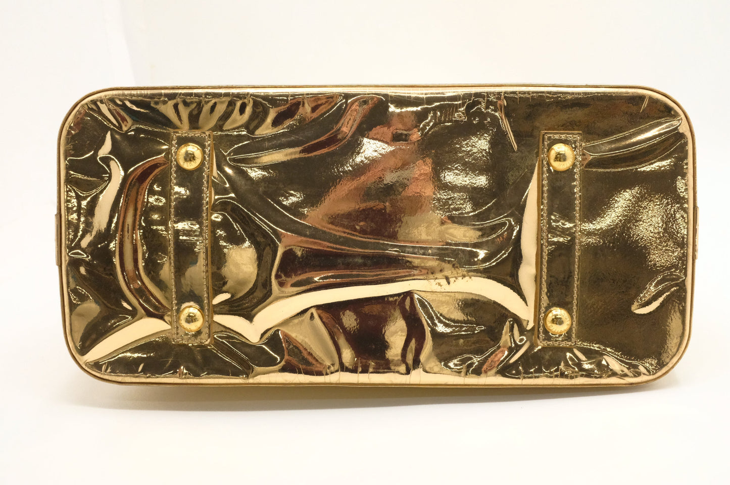 Louis Vuitton Alma GM in Gold Vernis Leather