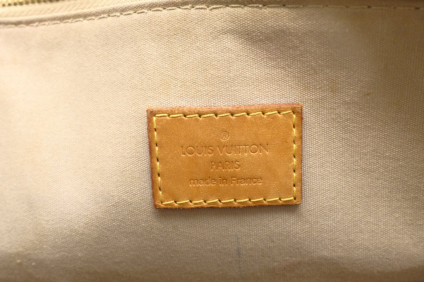Louis Vuitton Alma GM in Gold Vernis Leather