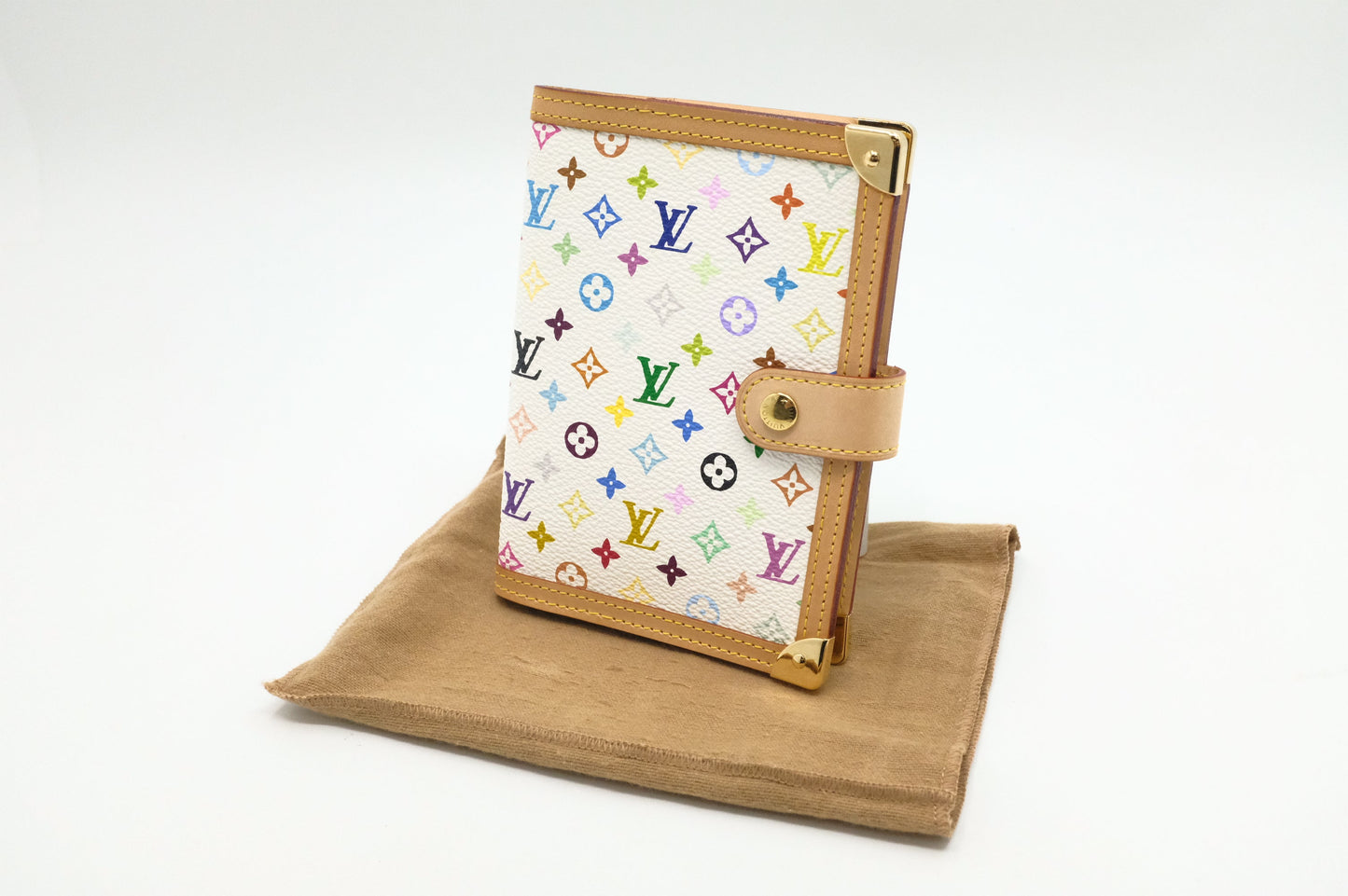 Louis Vuitton Agenda PM in White Multicolor Monogram Canvas