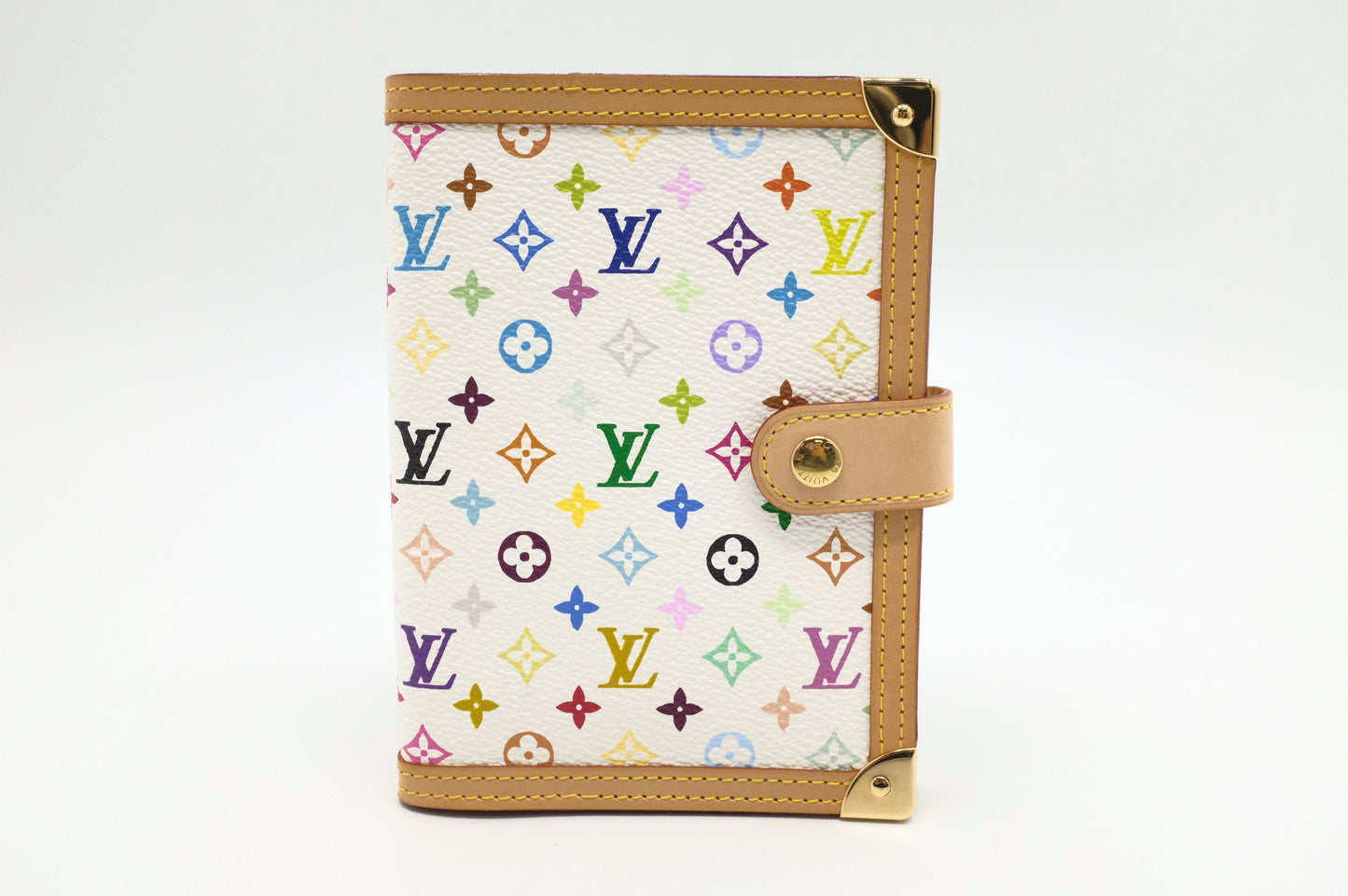 Louis Vuitton Agenda PM in White Multicolor Monogram Canvas
