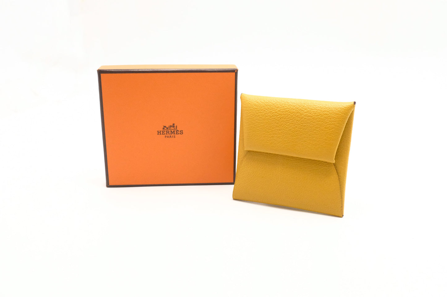 Hermes Bastia Coin Case in Yellow Epsom Leather