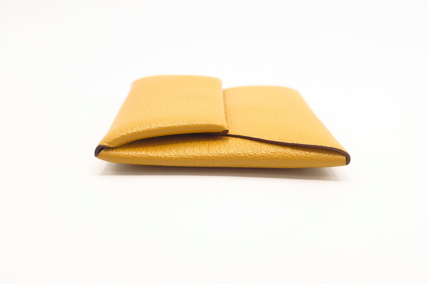 Hermes Bastia Coin Case in Yellow Epsom Leather
