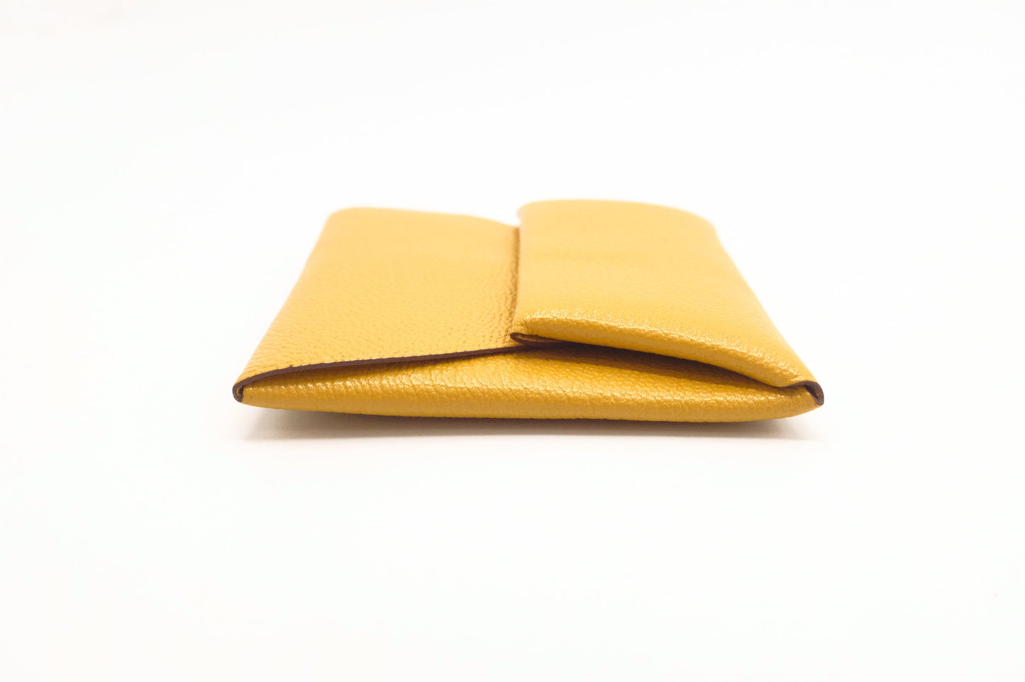 Hermes Bastia Coin Case in Yellow Epsom Leather