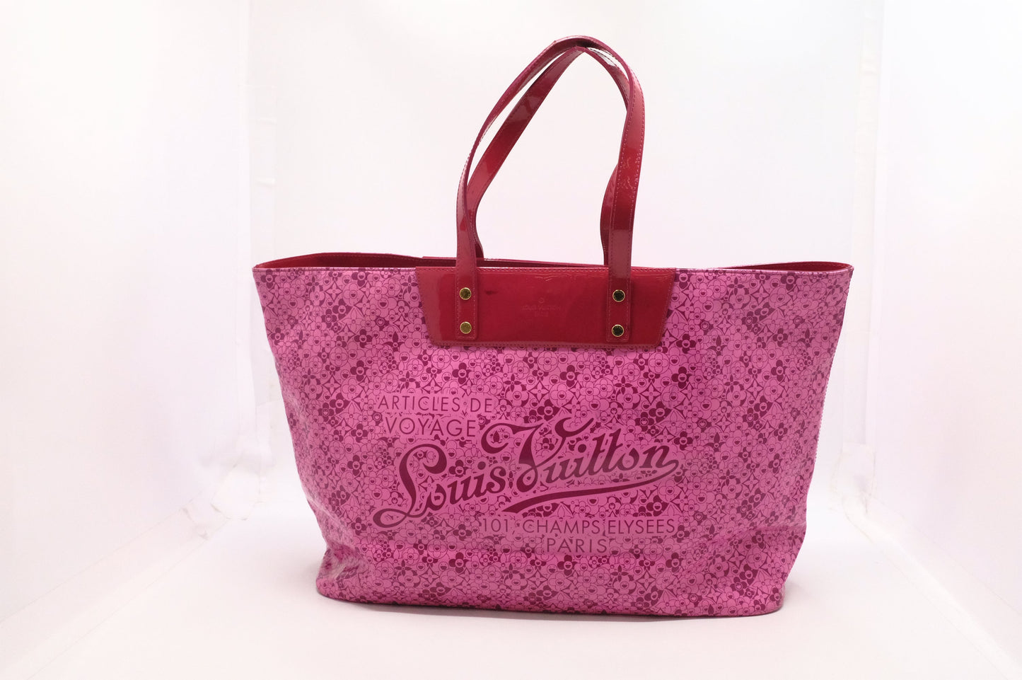 Louis Vuitton Cosmic Blossom Tote in Pink Vinyl Canvas