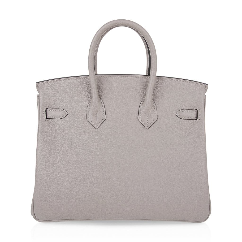 Hermes Birkin 25 Bag Gris Asphalte Novillo Leather Gold Hardware