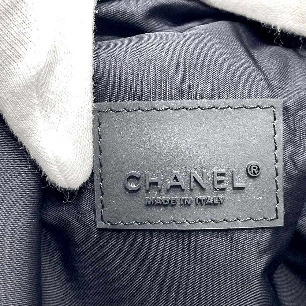 CHANEL Shoulder Bag Nylon White x black Sports Line CCCOCO Mark drink bag Women Used
