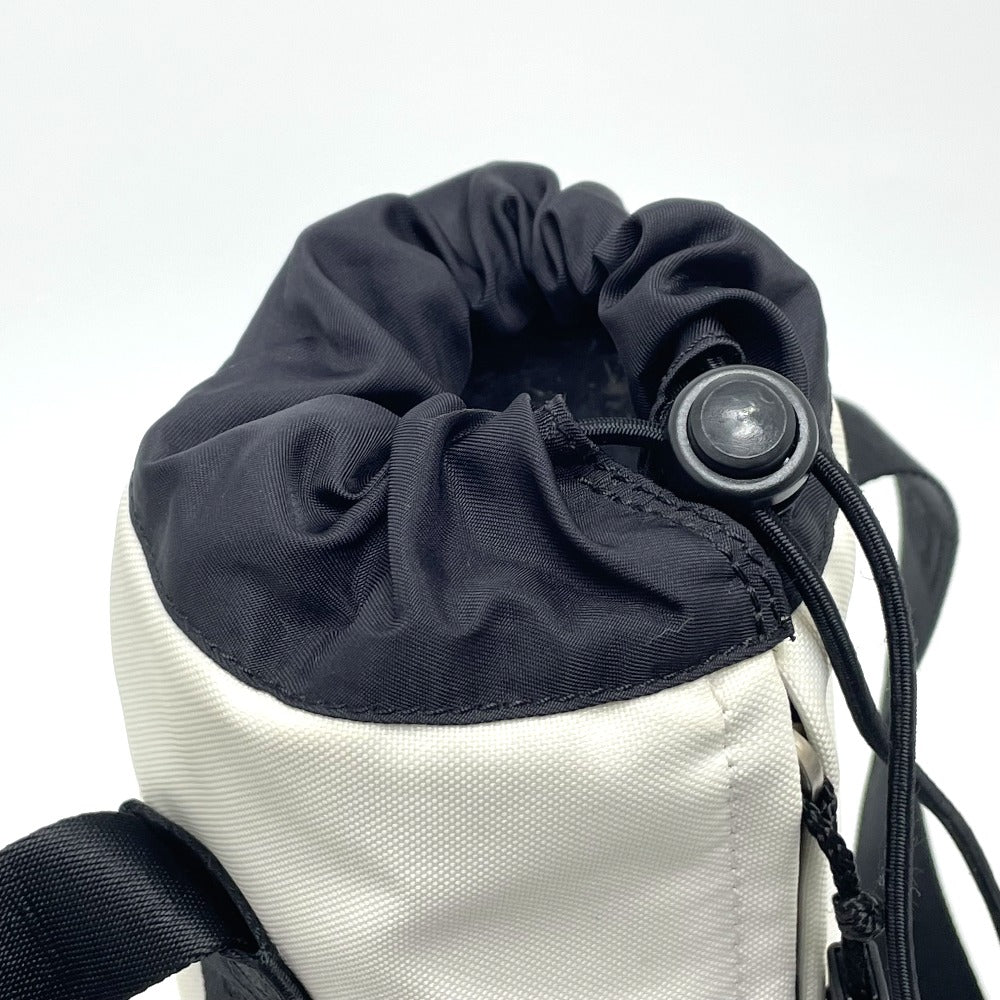 CHANEL Shoulder Bag Nylon White x black Sports Line CCCOCO Mark drink bag Women Used