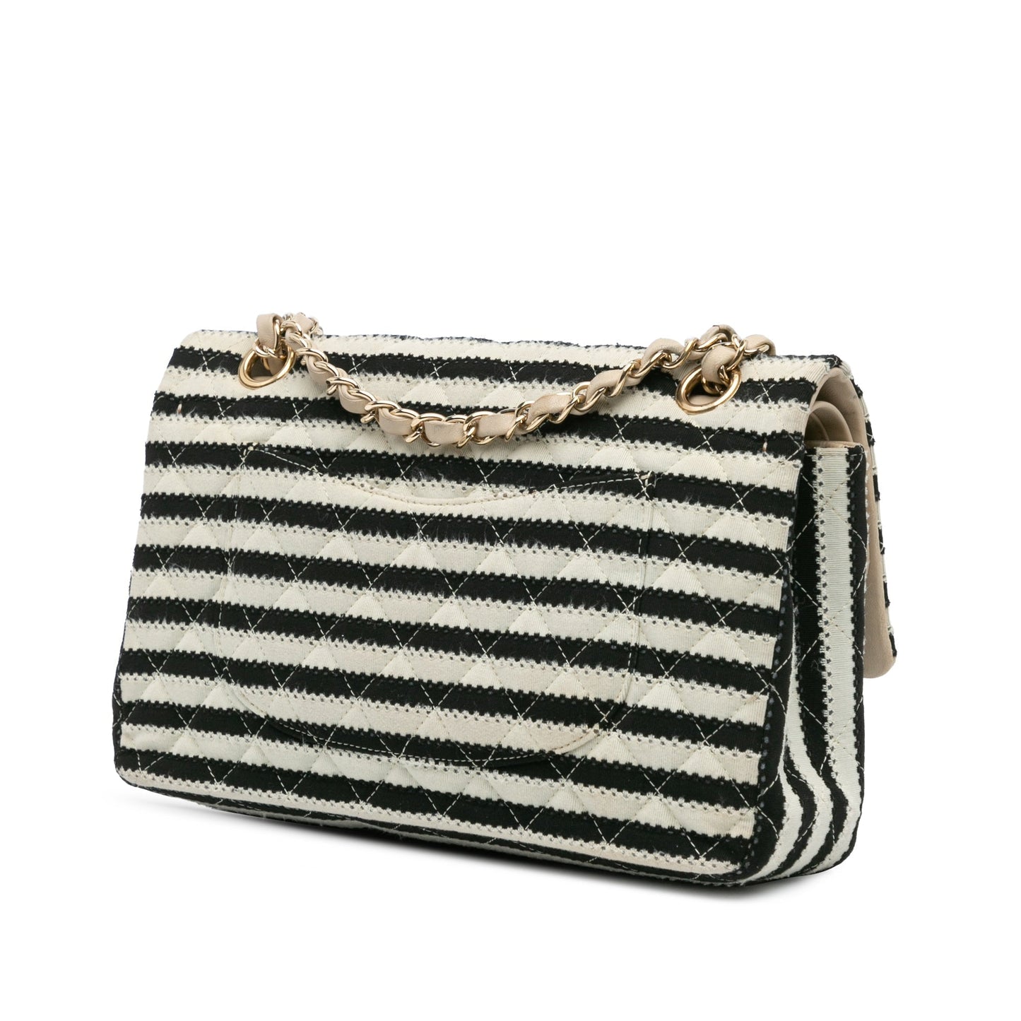 Black Chanel Medium Classic Jersey Coco Sailor Double Flap Shoulder Bag