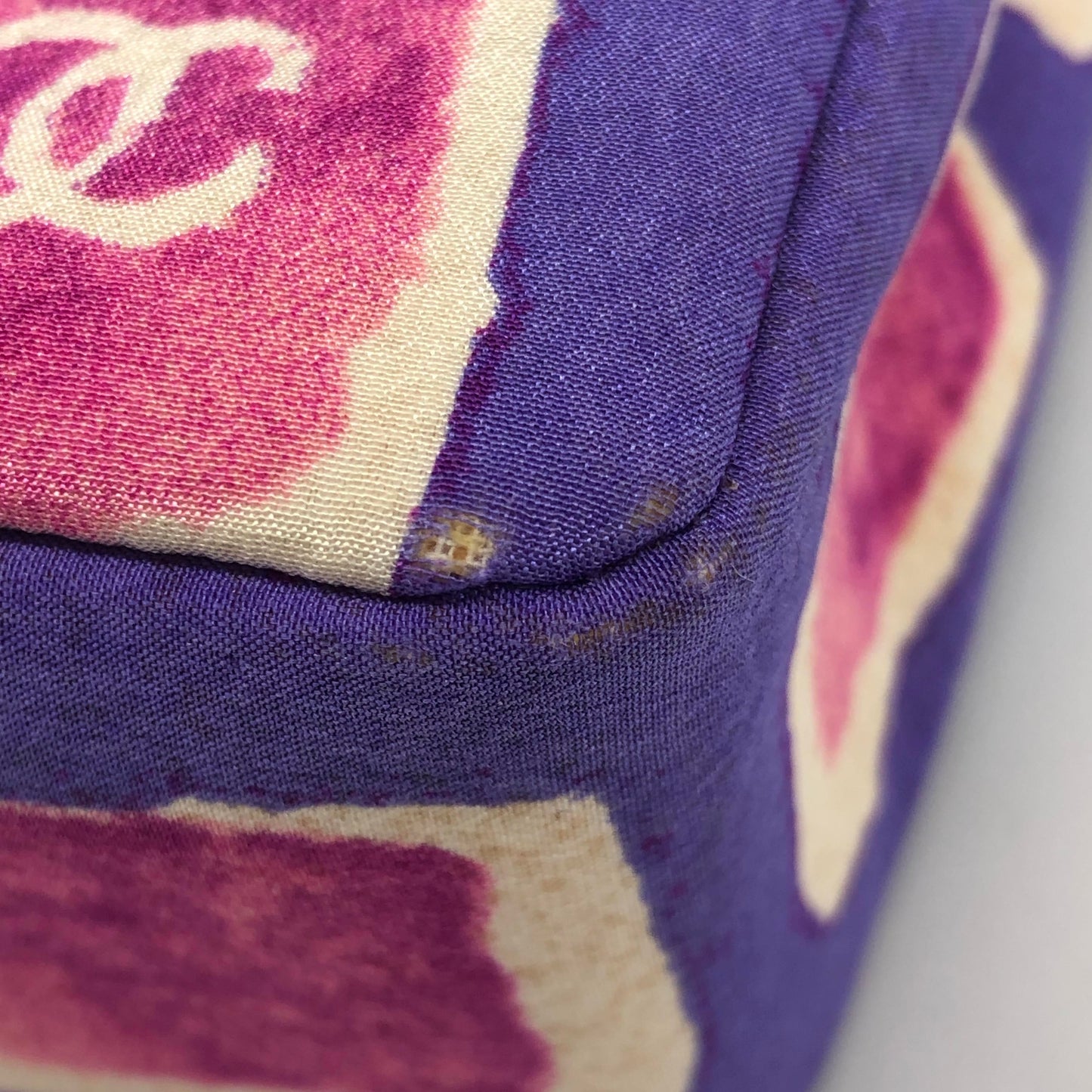 Chanel Flap Shoulder Bag Frame Purple Pink Cloth 2000-2002 Single Chain